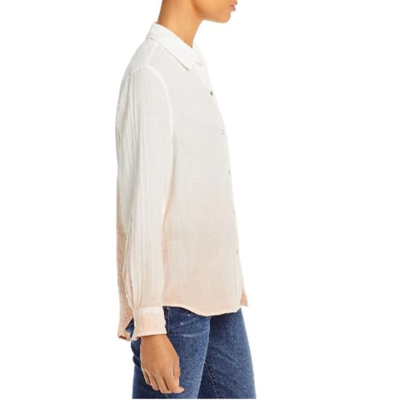 Rails Ellis Dip-dye Button-down Shirt In White Blush - Picture 4 of 12